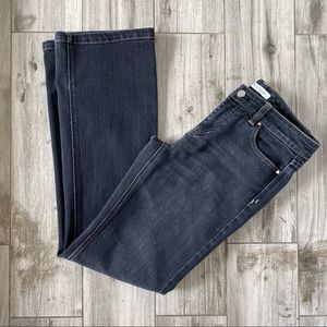 WHITE HOUSE BLACK MARKET Women’s Boot Leg Black Denim Jean 4R Blanc